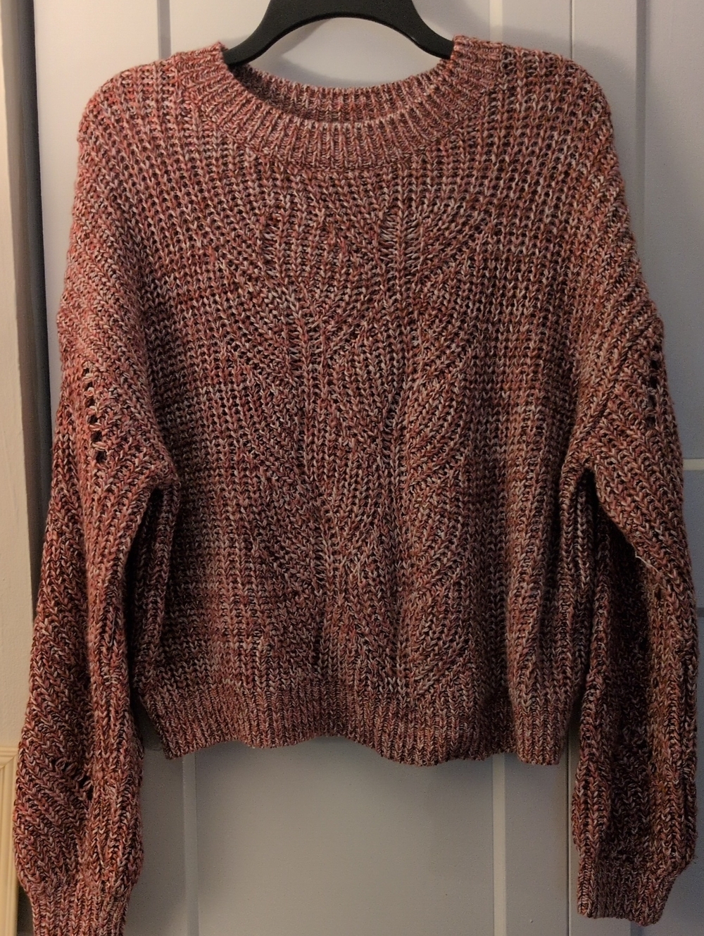 Abound Marled Mauve Crewneck Sweater